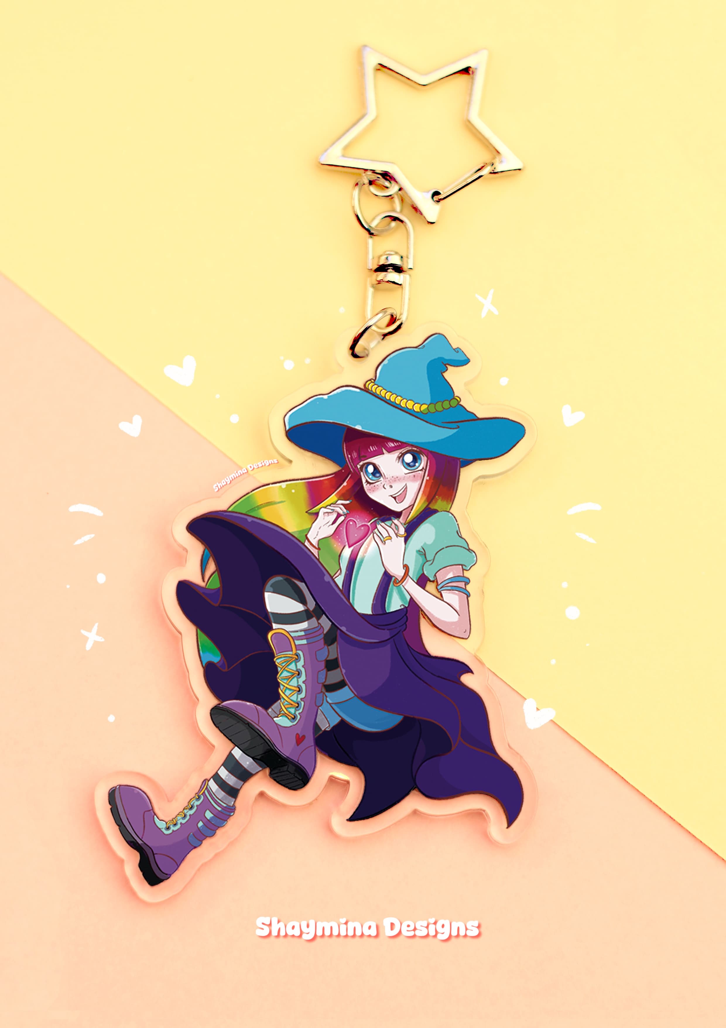 Alaska the rainbow witch llavero acrílico