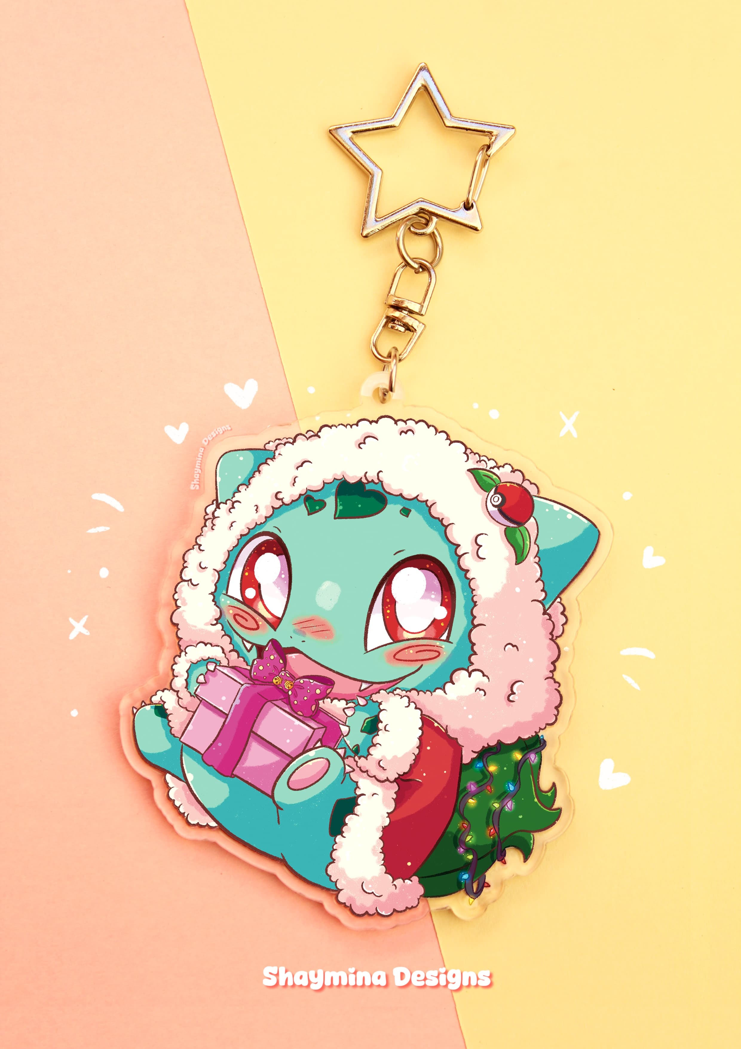 Bulbasaur Navidad Pokémon llavero acrílico