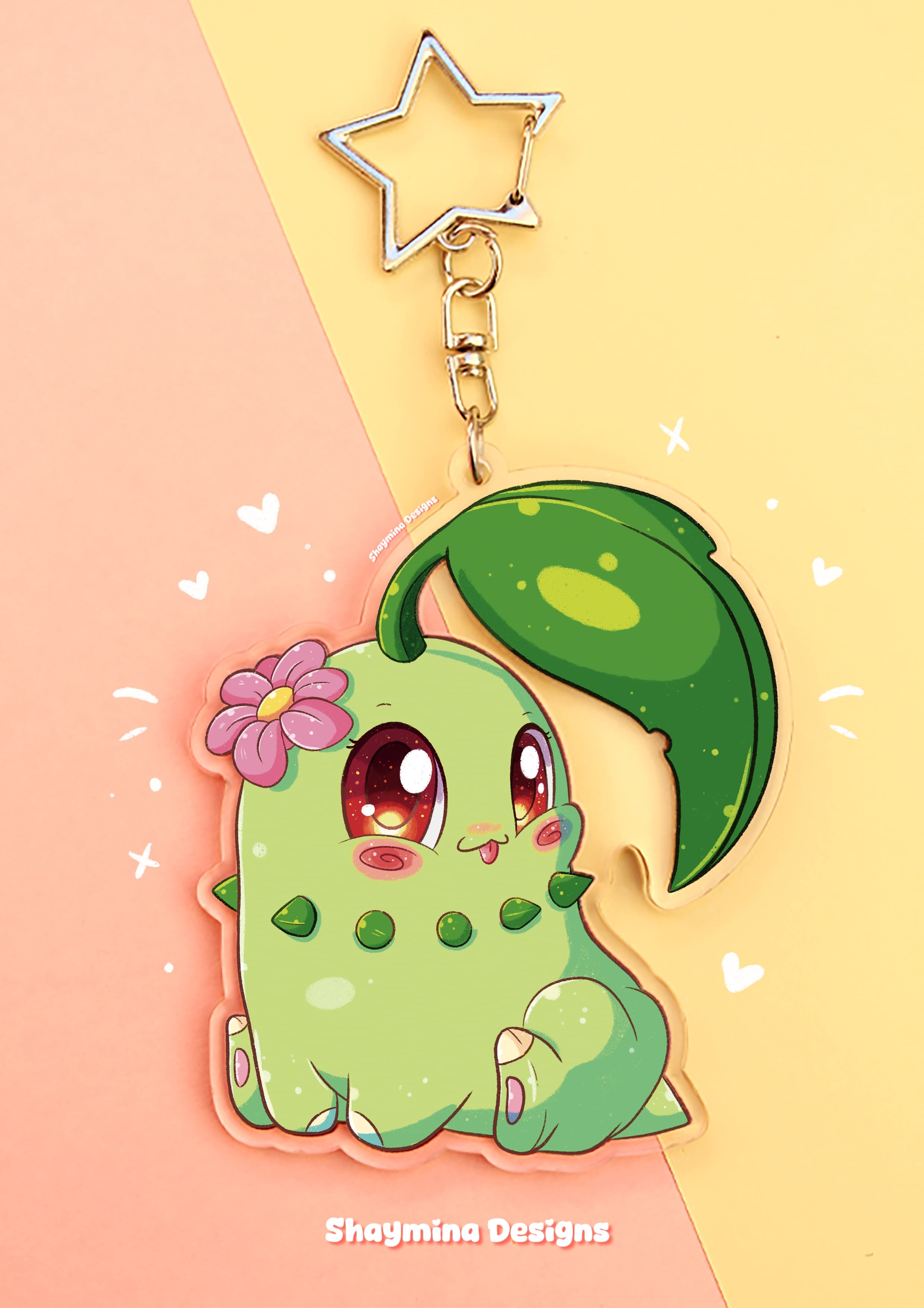 Chikorita Pokémon llavero acrílico