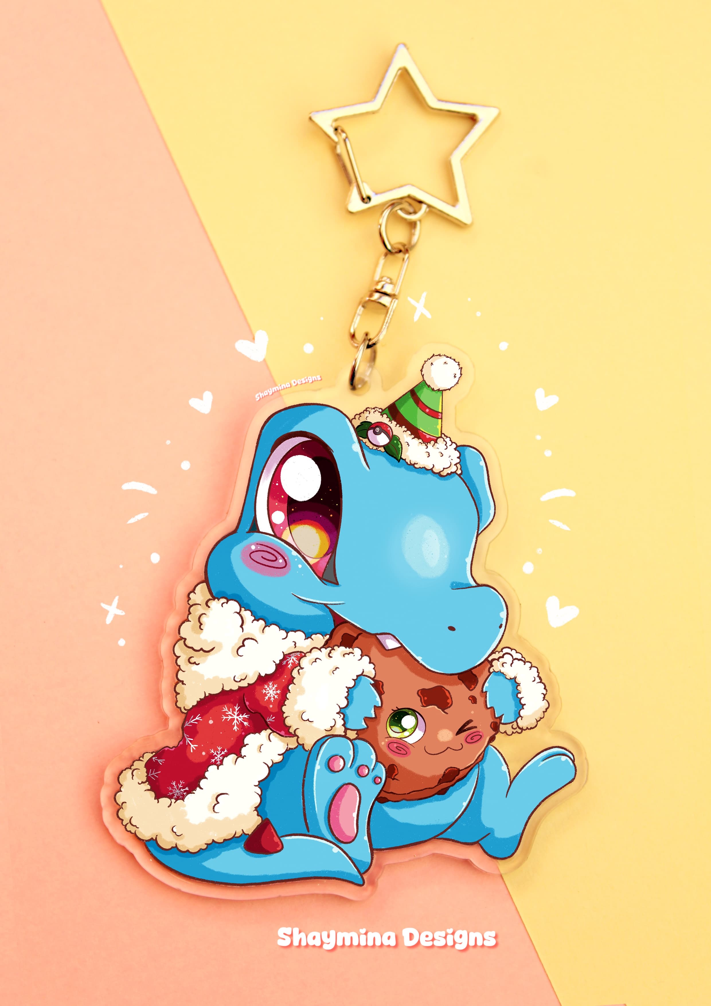 Totodile navideño Pokémon llavero acrílico