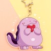 Quagsire corazón Pokémon llavero acrílico