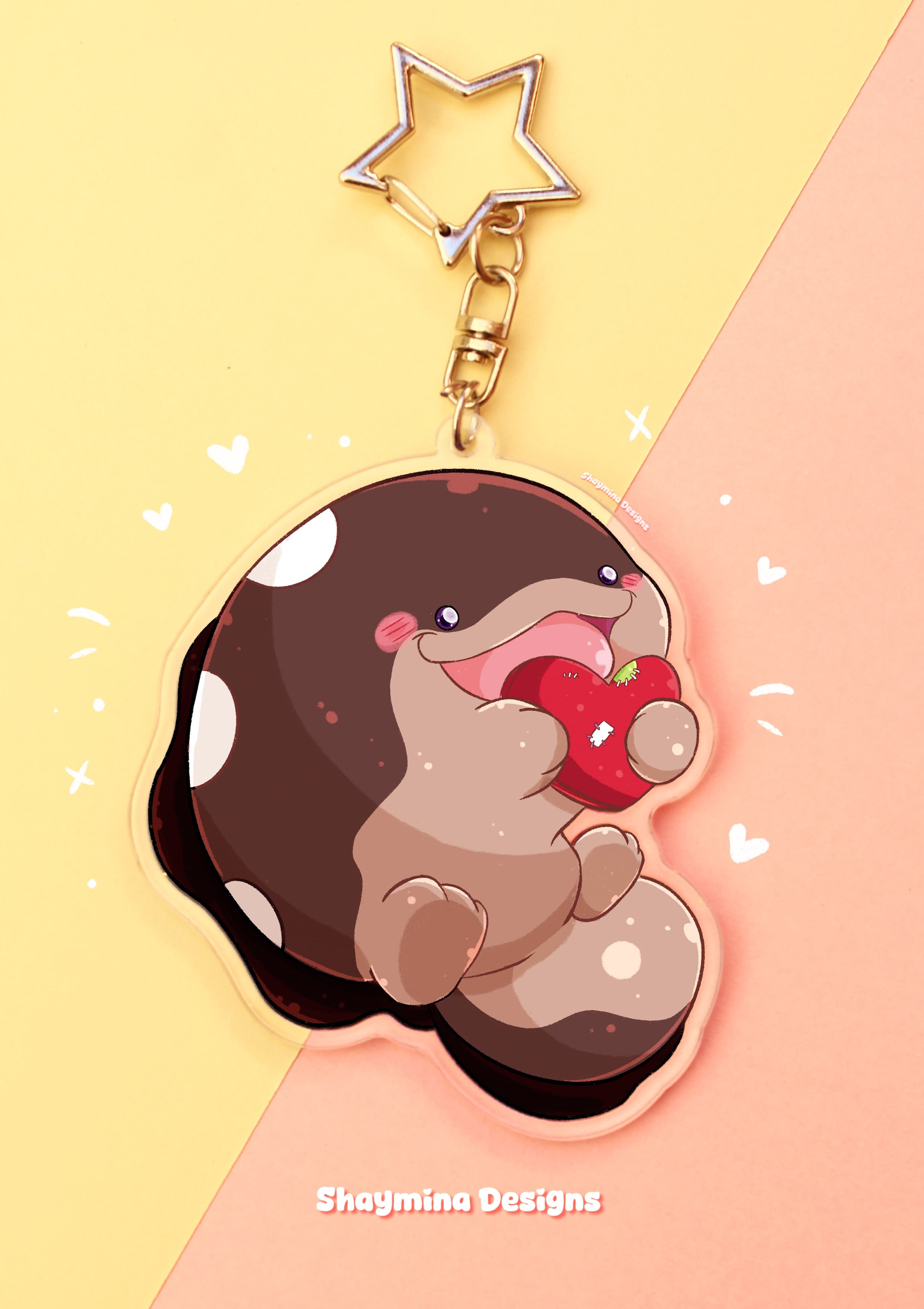 Clodsire corazón Pokémon llavero acrílico